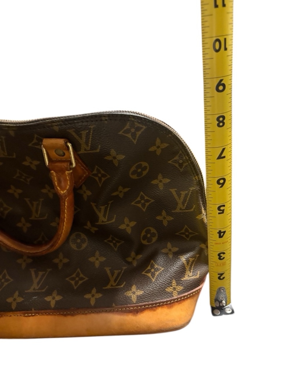 Louis Vuitton Brown Monogram Alma-Style Satchel with Vachetta Trim - Picture 13 of 16